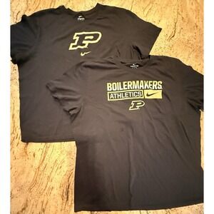 *2* Nike Dri Fit Purdue Boilermakers Mens Size XXXL Short Sleeve T-Shirt Black